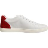 Sneakers - Wit en Rood - Leren Low Top - Heren