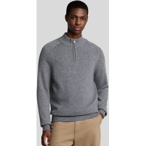 Lyle & Scott - 1/4 Zip - Gebreide Trui - Grijs