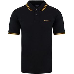 Ben Sherman - Poloshirt - Zwart - Heren - Korte Mouwen