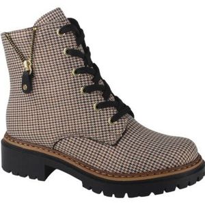 Rieker - Veterboot - Imitatieleer - Panterdetail - Comfortabel Draaggevoel