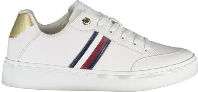 Tommy Hilfiger - Witte Leren Dames Sneakers