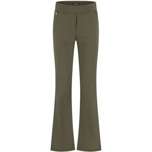 Lady Day - Maddy Flared Broek - Groen - Polyamide - Uitlopende Pijp