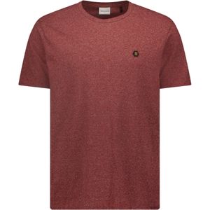 No Excess T-shirt crewneck stripes stretch dark red