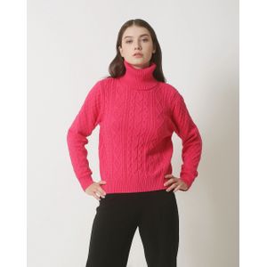 Smashed Lemon 23846 roze turtle neck top