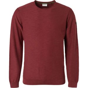 No Excess Pullover crewneck garment dyed + st dark red
