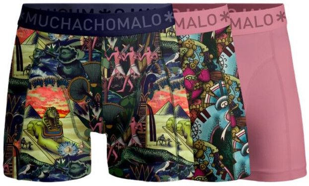 Muchachomalo Men 3-pack boxer shorts print/print/solid