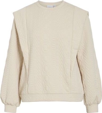 Vila Viaiga o-neck ls top beige