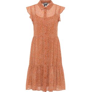 Dreimaster - Blouse Jurk - Oranje - Veelkleurig