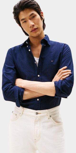 TOMMY HILFIGER - Oxford Hemd - Blauw - Katoen