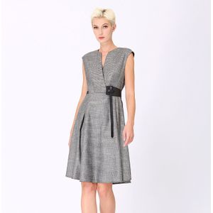 Trapeze -jurk met kruiseffect