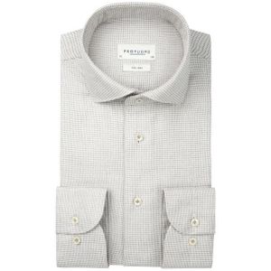 Profuomo - Dress Shirt - Donkerrood - Lange Mouwen