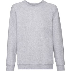 Fruit of the Loom - Klassiek Heather Raglan Sweatshirt - Kinder - 80% Katoen - 20% Polyester