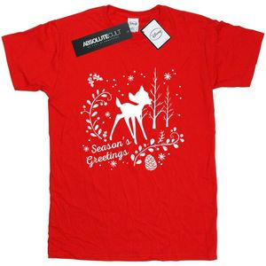 Li-cense Disney dames bambi kerstgroeten katoenen vriendje t-shirt