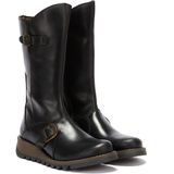 FLY London - MES 2 - Kuitlaarzen - Zwart - Leer