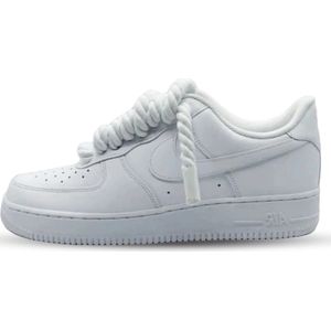 Nike Air force 1 low rope laces white custom