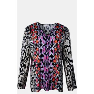 Mucho Gusto - Blouse Salerno - Degradé Luipaardprint - Roze en Fuchsia Accenten