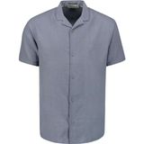 No Excess - Shirt - Blauw - Korte Mouwen - Katoen