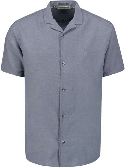 No Excess - Shirt - Blauw - Korte Mouwen - Katoen