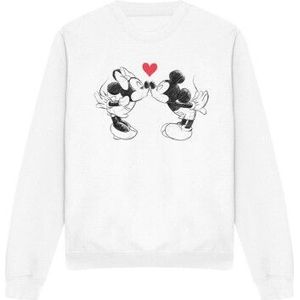 Disney Unisex volwassen mickey & minnie mouse kiss sketch valentijnsdag sweatshirt