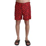 Dolce & Gabbana - Beachwear - Rood - Boxershorts - Polyester