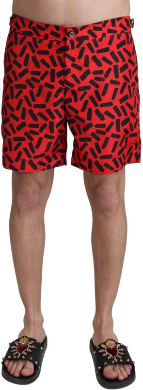 Dolce & Gabbana - Beachwear - Rood - Boxershorts - Polyester
