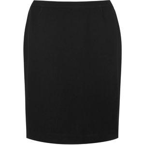 Kokerrok - Zwart - Winter - Geweven Stof - Met Plooien