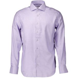 Eterna - 1187 X68v - Lange Mouw Overhemd - Lila - Fijn Geweven Stof