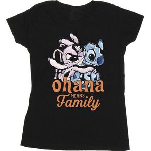Li-cense Disney dames lilo and stitch ohana angel hug katoenen t-shirt