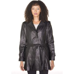 Leren jassen - Ranchi - 3/4 Lengte Trenchcoat - Dames