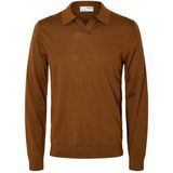 SELECTED HOMME - TRAY - Poloshirt - Regular Fit - Effen - Zuivere Wol