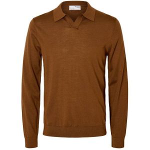 SELECTED HOMME - TRAY - Poloshirt - Regular Fit - Effen - Zuivere Wol