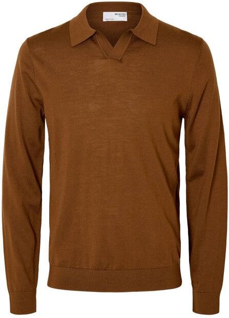 SELECTED HOMME - TRAY - Poloshirt - Regular Fit - Effen - Zuivere Wol