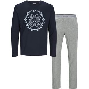 Jack & Jones Pyjamaset jacathens donkerblauw/grijs