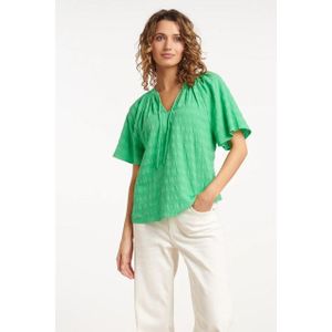 Smashed Lemon - 35018 - Top - Groen - V-hals