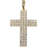 Christian Gouden kruis met zirkonia's