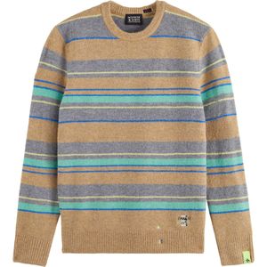 Scotch & Soda Regular fit softy wool stripes camel stripe