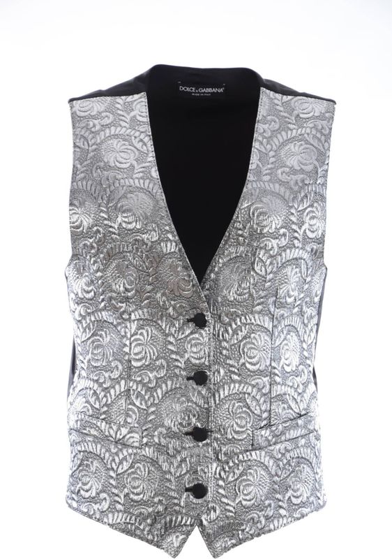 Dolce & Gabbana - Sleeveless Vest - Zilver - Dames - Waistcoat
