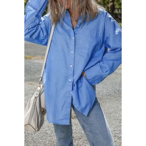Oversized Lange Mouwen Geknoopte Shirt