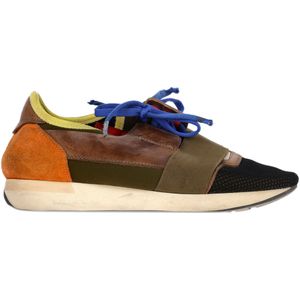 Balenciaga Race Runner Sneakers in Multikleur Polyester en Suède