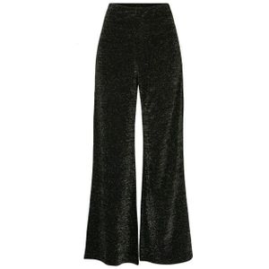 SisterS Point - Wide Leg Regular Waist Broek - Zwart - Met Lurex