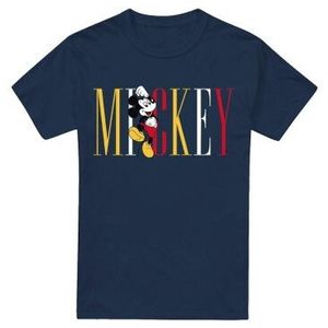Disney Heren mickey mouse multicolour naam t-shirt