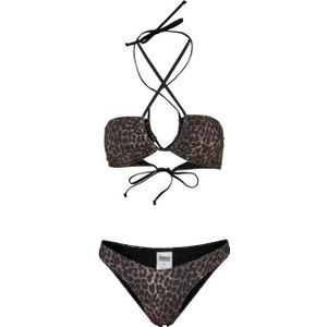 Urban Classics Dames hot luipaardprint bikiniset