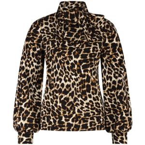 Lady Day - Pamela - Blousetop - Pofmouwen - Opstaande Kraag