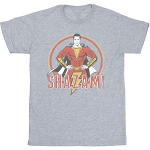 Li-cense Dc comics heren shazam retro cirkel distressed t-shirt