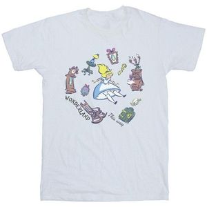 Li-cense Disney heren alice in wonderland vallend t-shirt