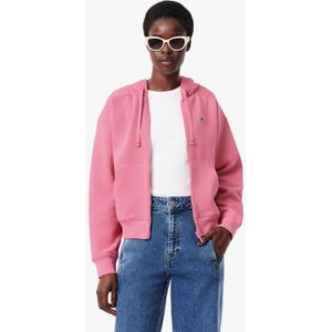 Lacoste - Zip-Up Piqué Hoodie - Roze - Dames