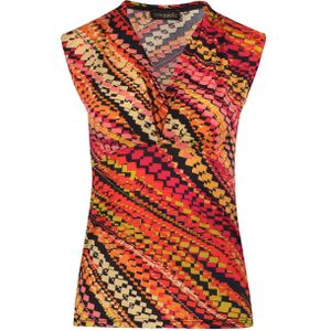 CONQUISTA - Mouwloze Faux Overslagtop - Lila