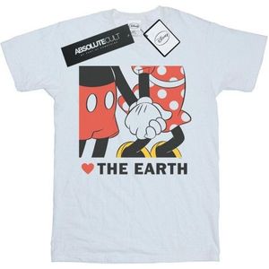 Li-cense Disney heren mickey mouse hart van de aarde t-shirt