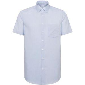 Seidensticker - Regular - Business Shirt - Katoen - Rimpelbestendig, Kentkraag, Korte Mouwen