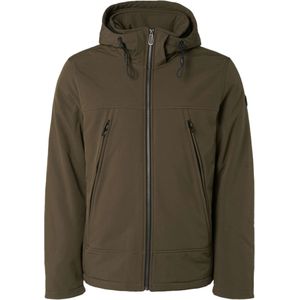 No Excess Jacket short fit hooded softshell s desert